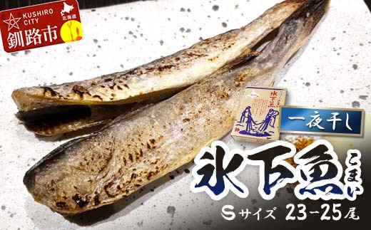 
一夜干し氷下魚(S) 23-25尾 ふるさと納税 干物 北海道 釧路 海鮮 こまい コマイ おつまみ 居酒屋 肴 魚介 魚 F4F-3283
