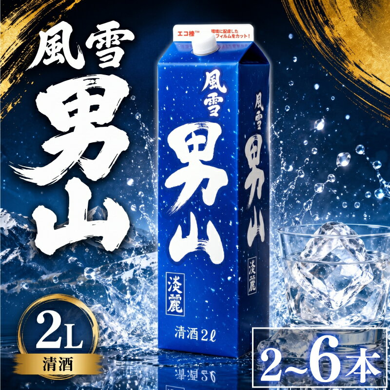 【ふるさと納税】 日本酒 2Lパック 2~6本セット 風雪男山淡麗 国産 酒造 米 酒 アルコール 紙パック プレゼント 父の日 お酒 ギフト 晩酌 芳醇 東亜酒造 埼玉県 羽生市