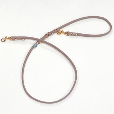 ふるさと納税 八潮市 丸めリード【Sサイズ】ローズグレージュ ゴールド金具(本革製) kazama premium