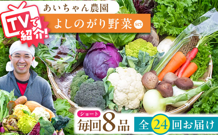 【8品 / 24回定期便】農薬に頼らない！カラダにやさしい「よしのがり野菜」セット（ショート）吉野ヶ里町/あいちゃん農園 [FAA003]