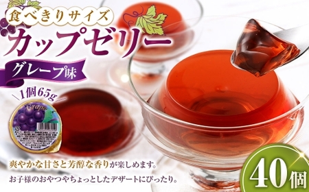 カップゼリー 65g×40個入 （ グレープ味 ） お菓子 菓子 おかし ゼリー スイーツ おやつ ぶどう グレープ カップ