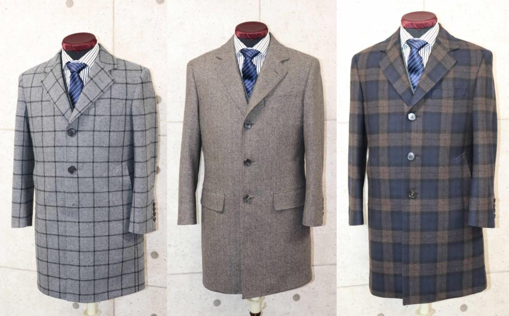 セミハンドメイドオーダー メンズシングルチェスターコート ウール100％・カシミヤ混紡ウール＜30-1＞