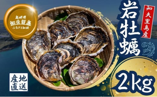 【知夫里島産 岩牡蠣 2kg】ブランド 隠岐 岩牡蠣 生食可 牡蛎 牡蠣 かき カキ 岩牡蠣 いわがき 海鮮 海産物 海の幸 シーフード 魚貝類 父の日 母の日 バーベキュー ギフト 濃厚 クリーミー 