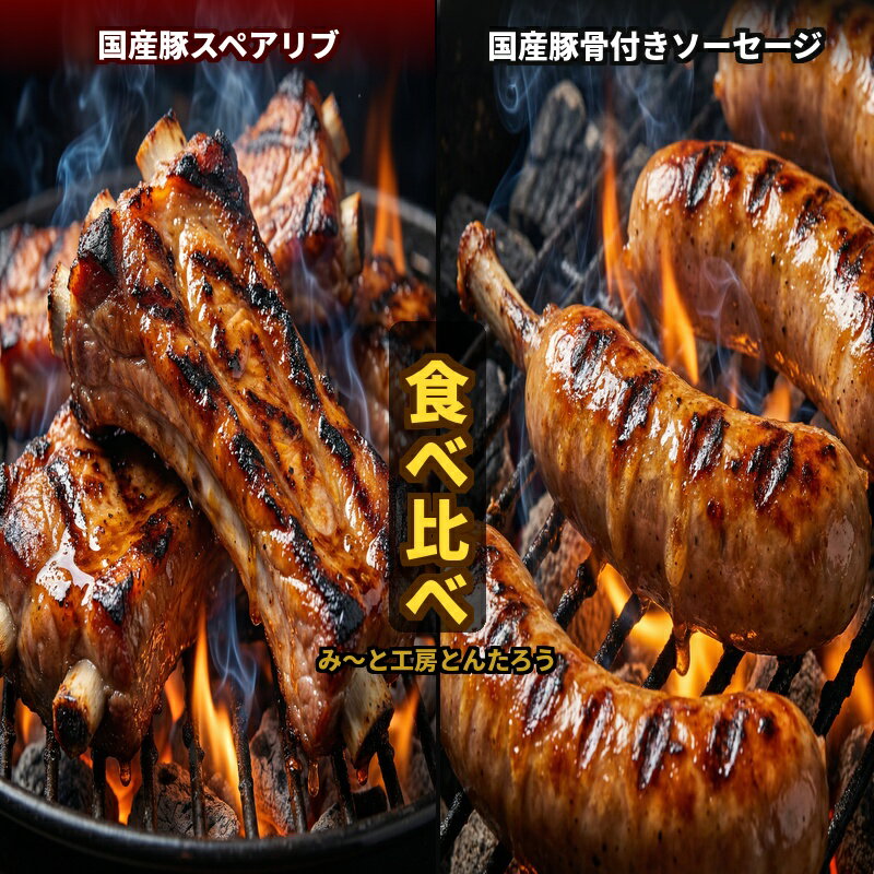 【ふるさと納税】豚肉 国産豚スペアリブと国産豚骨付きソーセージ【選べる内容品】スペアリブ単品 ソーセージ単品 セット / 和牛 牛 肉 豚 豚肉 国産 国産豚 国産牛 焼肉
