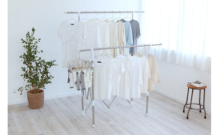 物干し 伸縮スリム収納物干し SSSM-140 室内 折りたたみ コンパクト 洗濯 物干し スタンド 室内 物干しスタンド アイリスオーヤマ 物ほし洗濯干し ステンレス 伸縮 スリム