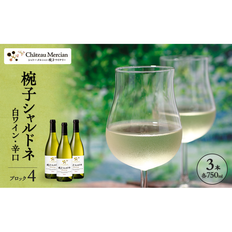 限定 ワイン 椀子シャルドネ ブロック4 750ml 3本 椀子ワイナリー限定品 シャトー・メルシャン シャルドネ 白ワイン 辛口 お酒 酒 アルコール ギフト 贈り物 プレゼント	