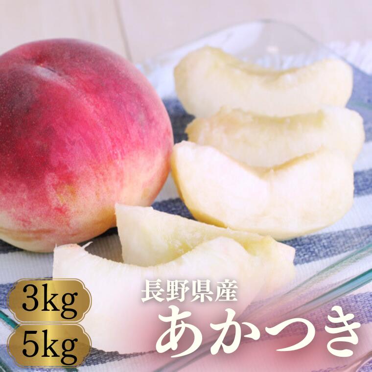 【ふるさと納税】＊2026年度発送＊ 桃 あかつき（長野県産秀品） 約3kg・ 約5kg ／ 2026年7月中旬～8月中旬頃 配送予定 // 果物 フルーツ 長野県 南信州 モモ 贈答 プレゼント 秀品 産地直送 もも 甘い MS26 MS27