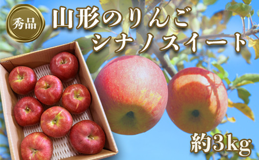 【2026年発送】「秀品」山形のりんご（シナノスイート）約3kg_H166(R8)-2