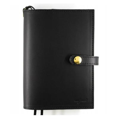 ふるさと納税 大川市 mafpinto 手帳カバー A6[文庫]サイズ 本革 ブラック