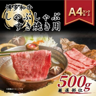 【ふるさと納税】訳あり 博多和牛 しゃぶしゃぶすき焼き用 500g ( 500g×1パック ) ( 部位おまかせ ) | 牛肉 和牛 黒毛和牛 牛 スライス しゃぶしゃぶ すき焼き すきやき 焼きしゃぶ お鍋 鍋 10000円以下 1万円以下 お取り寄せ グルメ 福岡県 大川市