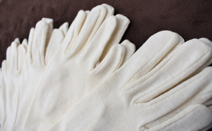 自然の肌触りオーガニックコットン手袋（3双）サイズ L