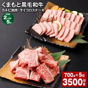 【ふるさと納税】【定期便】【2ヶ月毎5回】くまもと黒毛和牛カルビ焼肉 300g×1パック くまもと黒毛和牛サイコロステーキ 200g×2パック 計3.5kg（700g×5回） 牛肉 肉 お肉 黒毛和牛 和牛 焼き肉 霜降り 冷凍 熊本県産 国産 熊本県 西原村 送料無料