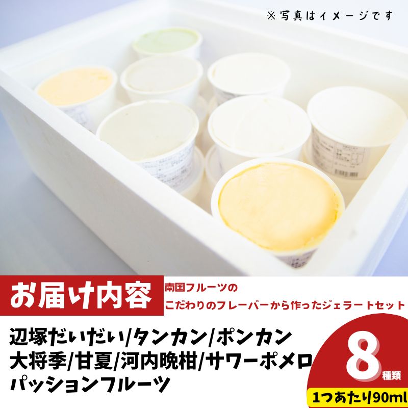 【A83003】 ＜先行予約受付中！2025年5月より準備が整い次第順次発送予定＞ 南のくだもの王国 かごしま フルーツジェラート 食べ比べ セット (8種 8個入り)_イメージ3