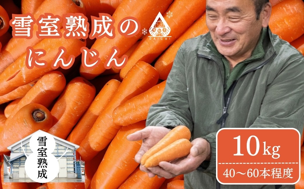 
                  雪室貯蔵のにんじん 10kg | 人参 にんじん ニンジン キャロット 国産 新鮮 旬 産地直送 津南町 有限会社大地
                