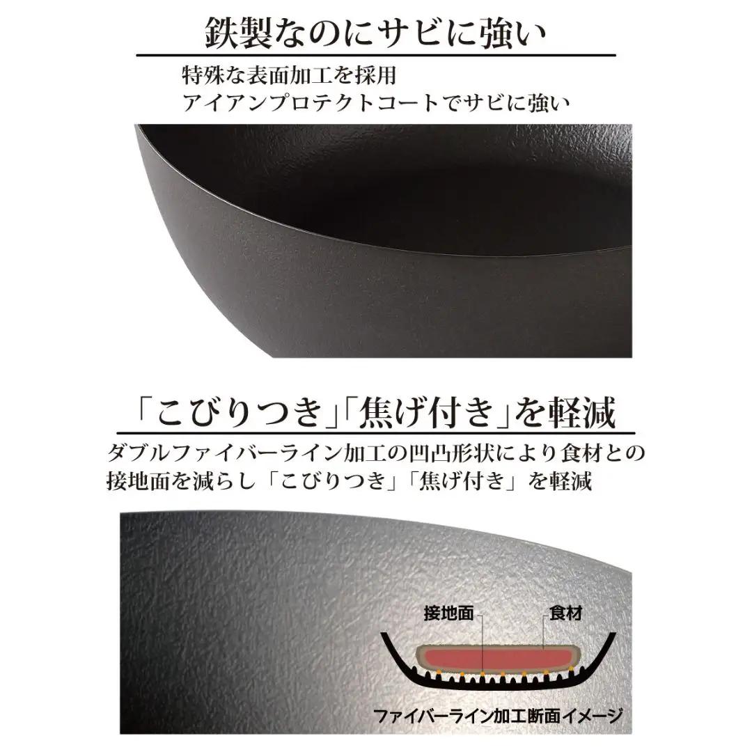 eNグローコートフライパン20cm IH対応 燕三条 鉄フライパン 軽量 高耐久 防さび アーネスト キッチン 調理器具