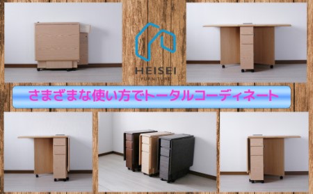 【開梱・設置】アースUSBコンセント付き Tバタカウンター（ナチュラル）　AX129