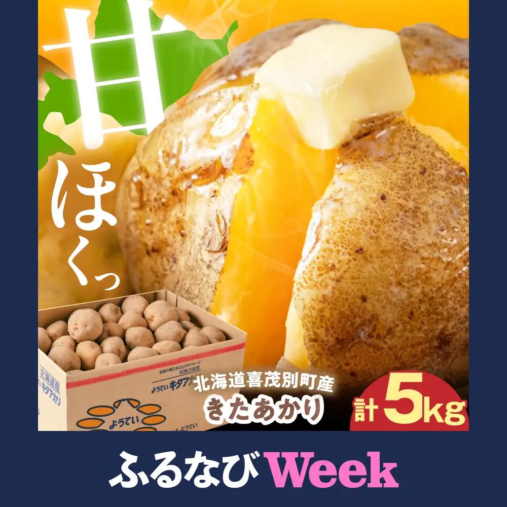 【ふるなびWEEK対象】じゃがいも キタアカリ 5kg [AJAK028] じゃがいも