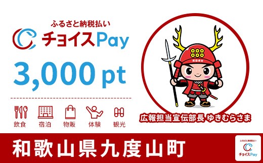 
                  九度山町チョイスPay 3,000pt【会員限定のお礼の品】
                