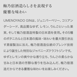 UMENOYADO GIN 750ml ／ 梅乃宿酒造 44度 ジン【umyd036】