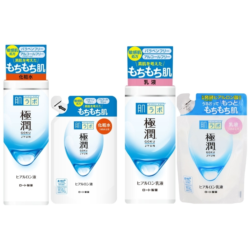 ロート製薬【肌ラボ 極潤】化粧水＋乳液4点セット（各ボトル＋つめかえ用）【roht0001】