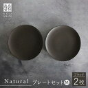 【ふるさと納税】【波佐見焼】Naturalシリーズ プレート M 2枚セット（ブラック）【光春窯】 [XD86]