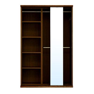 ふるさと納税 筑後市 木製クローゼット レッチェ120 ワードローブ 引き戸 ウォルナット【10年保証】【高野木工】 |  | 01