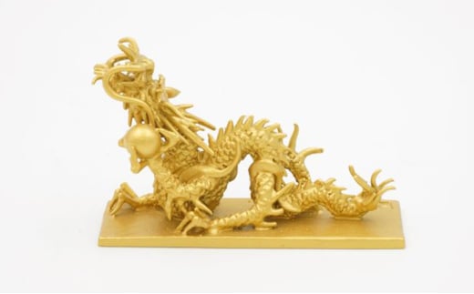 【高岡銅器】龍文鎮（小）金色 インテリア 置物 ペーパーウエイト 伝統工芸品 職人 手作り 富山県 高岡 FAD-1394