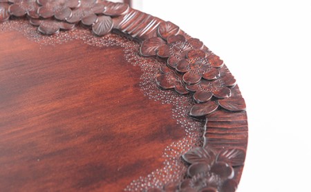 軽井沢彫り　大坂屋家具店　ティーテーブル	