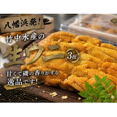 ふるさと納税 八幡浜市 贅沢な甘〜い生 ウニ (3枚)【H22-279】