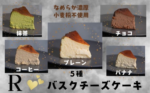 バスクチーズケーキ ５種セット グルテンフリー スイーツ チーズケーキ ケーキ_ss1921