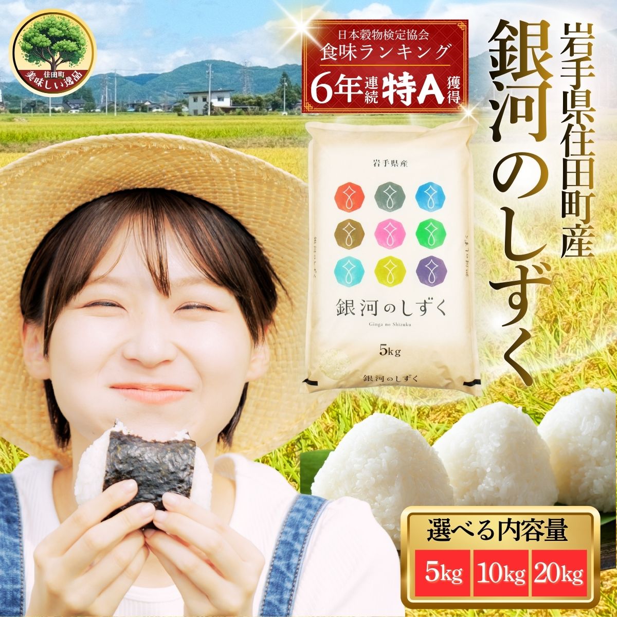 【ふるさと納税】岩手県産 精米 銀河のしずく 選べる 5kg 10kg 20kg 小分け / 2025年産 令和7年産 お米 ブランド米 白い 艶 冷めても おいしい 白米 国産米 ギフト 贈り物 送料無料 ふるさと納税 [#0138_kaw]