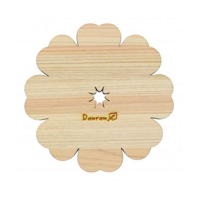 ふるさと納税 馬路村 Danran コースター フラワー 無塗装(2枚セット)【519】