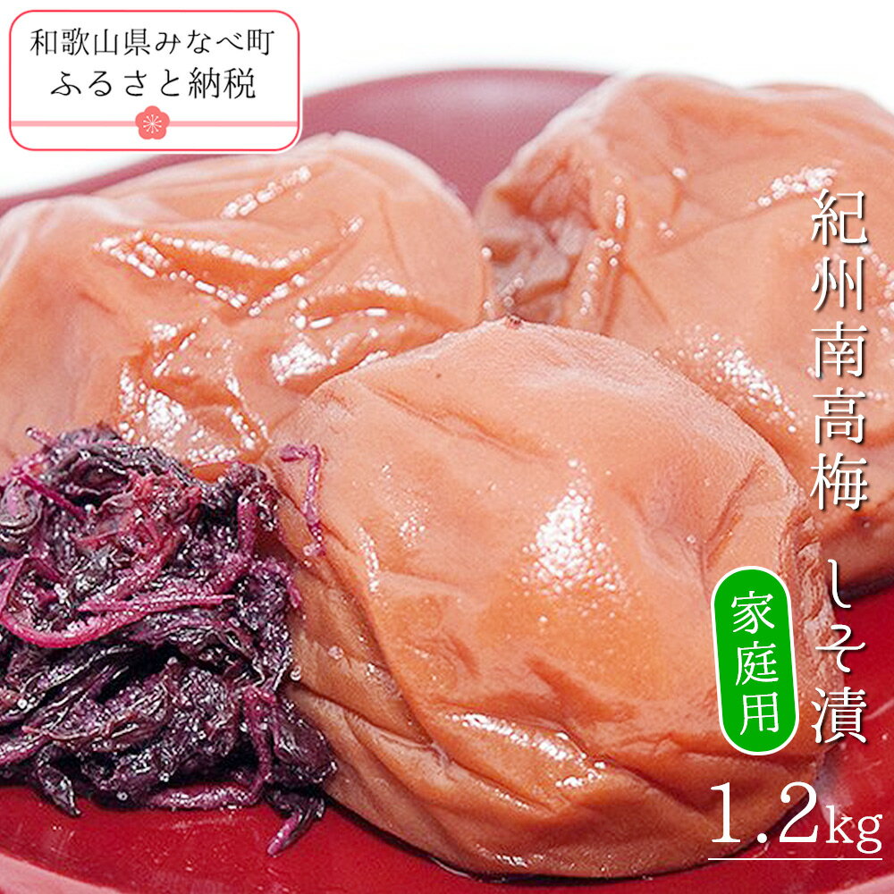 【ふるさと納税】紀州南高梅しそ漬〔家庭用〕 1.2kg | 訳あり 《日本一の梅の産地》 《百年の伝統》 紀州 紀州梅干 和歌山 梅 うめ ウメ 梅干し 梅干 A級品 しそ梅 しそ 紀州南高梅