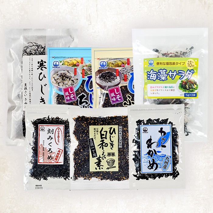 
                  海藻セット「海藻便り」 (全7種) 海藻 サラダ ひじき ふりかけ ちりめん くろめ わかめ 常温 乾物 詰め合わせ セット 【opbd007】【山忠】
                
