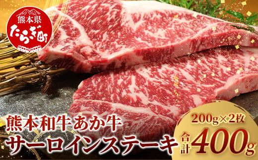 熊本県産 あか牛 【 サーロイン ステーキ 200g×2枚 計400g 】  本場 熊本 あか牛 牛肉 サーロイン ステーキ 和牛 肉 赤身 褐毛和種 046-0614