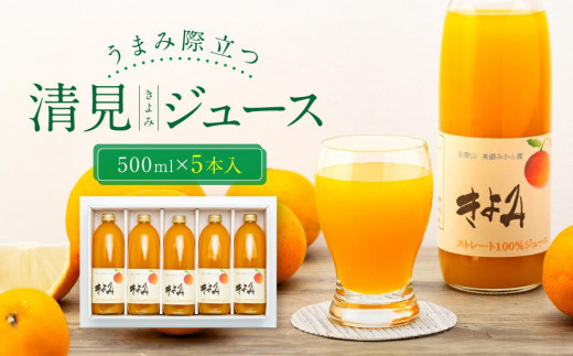 
うまみ際立つ　清見(きよみ)ジュース500ml_5本入
