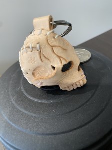 a12-157　牛革 Skull キーリング