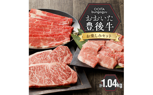 
【豊後牛／お楽しみセット】 カルビ焼肉用 ＆ 赤身すき焼き用 & 霜降りサーロインステーキ_2186R
