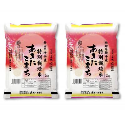 ふるさと納税 横手市 【令和7年産】&lt;愛和自然農法研究会&gt;特別栽培米あきたこまち 精米 4kg(2kg×2袋)