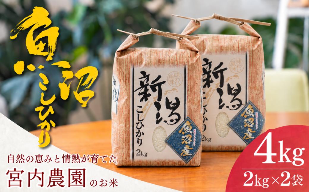 
                  【コシヒカリ 4kg】令和8年産 新米 先行予約 魚沼産コシヒカリ 精米4kg（2kg×2袋）宮内農園 | 魚沼産こしひかり 魚沼コシヒカリ 新潟県産コシヒカリ 新潟産コシヒカリ こしひかり お米 米 白米 精米 ブランド米 コメ 2キロ にいがた おぢや 新潟県 小千谷市 【0002-MN02】
                