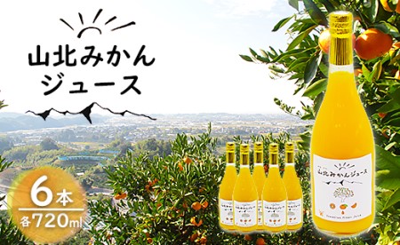 山北みかんジュース720ml 6本【みかんジュース 温州みかんジュース ストレートジュース ブランドみかんジュース 山北みかんジュース】 yk-0011