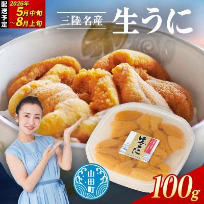 ふるさと納税 山田町 【無添加】三陸山田 生うに 【先行予約】100g×1パック 令和8年5月中旬以降発送 ウニ 雲丹
