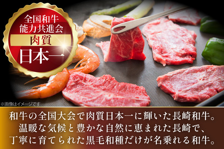 AJ567 【12回定期便】長崎和牛 もも 焼肉用 約500g   [ まるしん商会 長崎県 島原市 ]
