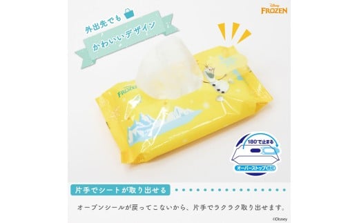 【ふるさと納税】 ウエットシート 純水99% ウエットシート 60枚×12 アナと雪の女王（オラフ） ディズニー [ ベビー用品 おしりふき ウェットティッシュ赤ちゃん 新生児 子育て必需品 ドウシシャ  ]