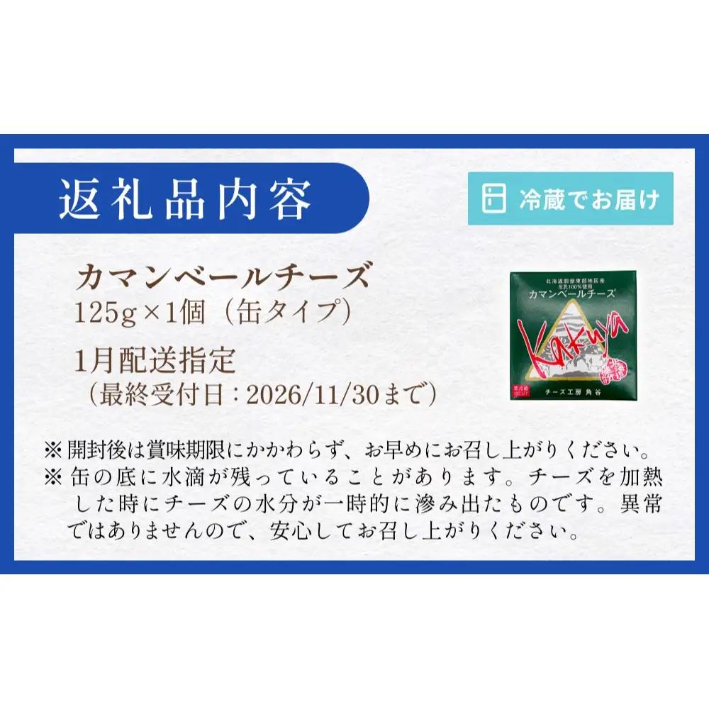 【1月配送】 カマンベールチーズ 1個 缶タイプ チーズ工房角谷 KAKUYA カマンベール 配送月指定