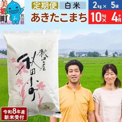 ふるさと納税 美郷町 《R8年産新米受付 定期便4ヶ月》あきたこまち特別栽培米10kg|01_tfs-111004s