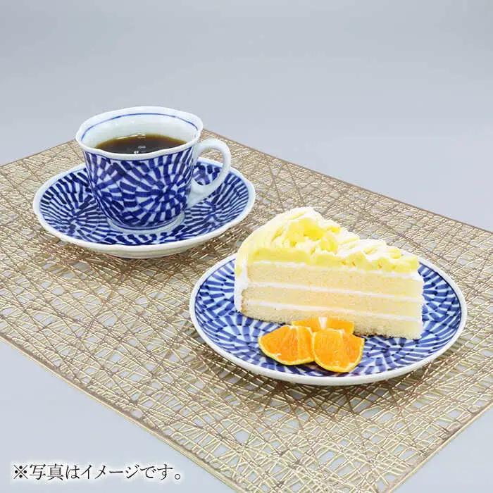 【波佐見焼】タコ唐草絵（手描）珈琲碗皿5客揃 食器 カップ 【不二商店】 [UC09] 波佐見焼