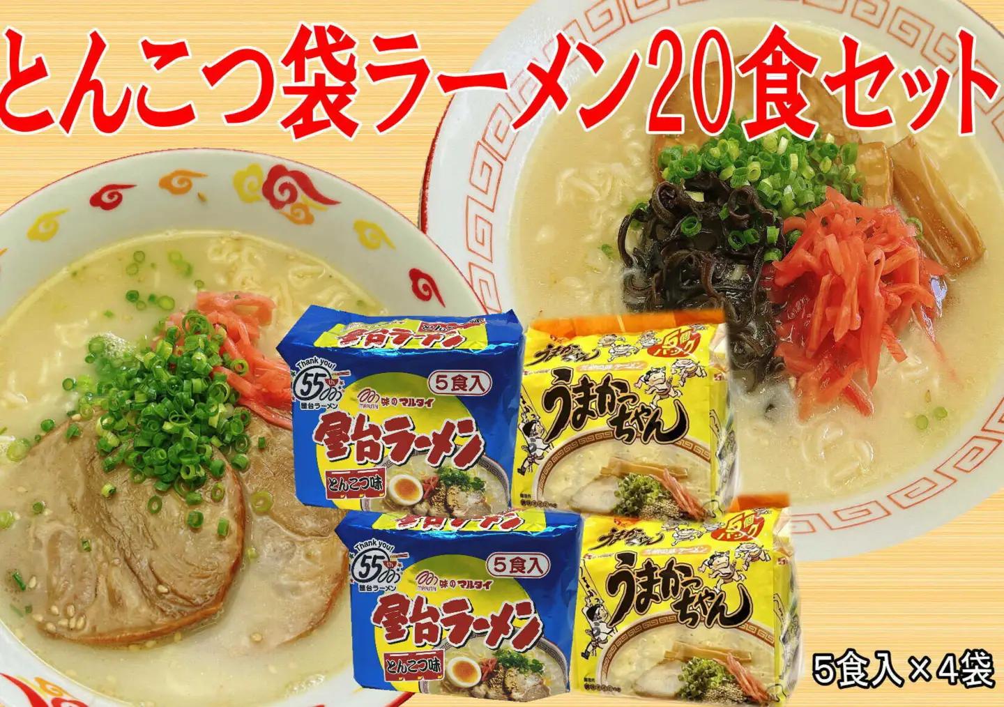 豚骨ラーメン 2種×10食[BGAC042] 大容量 豚骨ラーメン