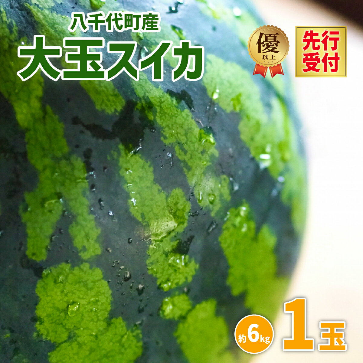 【ふるさと納税】【 先行予約 2027年6月中旬 以降発送開始】 令和9年産 八千代町産 大玉 スイカ 優以上 L1玉 （約 6kg ） 味の香 期間限定 産地直送 果物 フルーツ 西瓜 スイカ すいか 西瓜 甘い 夏 2027 2027年発送 2027年先行受付 2027年