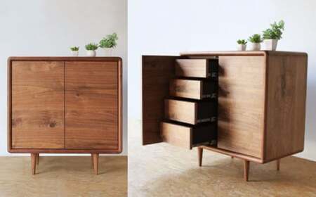 ミューク サイドボード 83 【ウォールナット・オーク】 家具 天然木